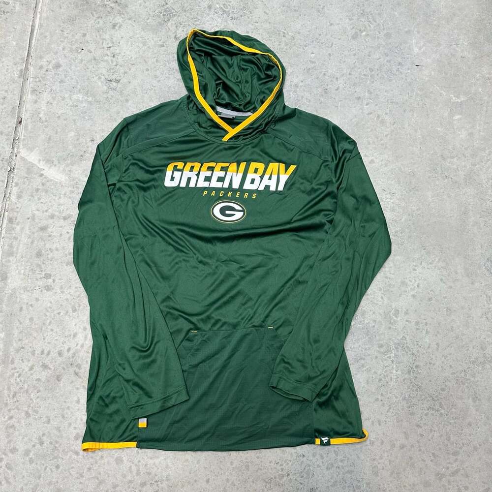 Fanatics Green Bay Packers Lightweight LS Hooded Shirt - XL